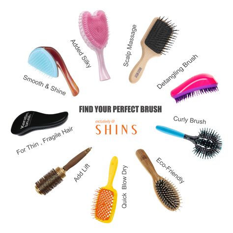 Using the right hairbrush can make a big difference in the health of your hair and how effectively you style it. Whether you have thick curls or static-prone strands,we have the best hairbrush for you. Let's shop at SHINS today to find your perfect hairbrush! Discover More >> http://bit.ly/SHINShairbrush Best Hairbrush, Hair Brush, Your Perfect, Finding Yourself, Good Things, Let It Be, Health, Hair