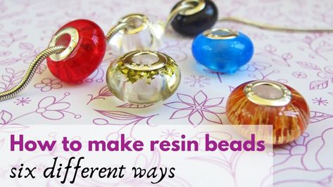 How to make beads with resin - Resin Obsession . #resin #resinbeads #DIYjewelry #DIY Resin Bead Molds, How To Make Resin Beads With Dried Flowers, How To Make Resin Beads, How To Make Resin Jewelry Tutorials, Diy Resin Beads, Resin Epoxi, How To Make Resin Jewelry, Resin Jewelry Tutorial, Resin Jewlery