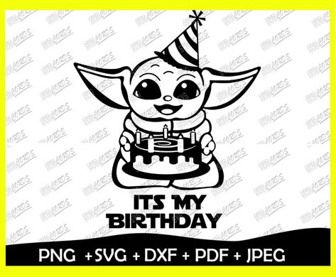 Grogu Svg, Starwars Svg, Star Wars Coloring Sheet, Baby Yoda Birthday, Ballon Diy, Yoda Birthday, Yoda Party, Yoda Svg, Cricut Birthday