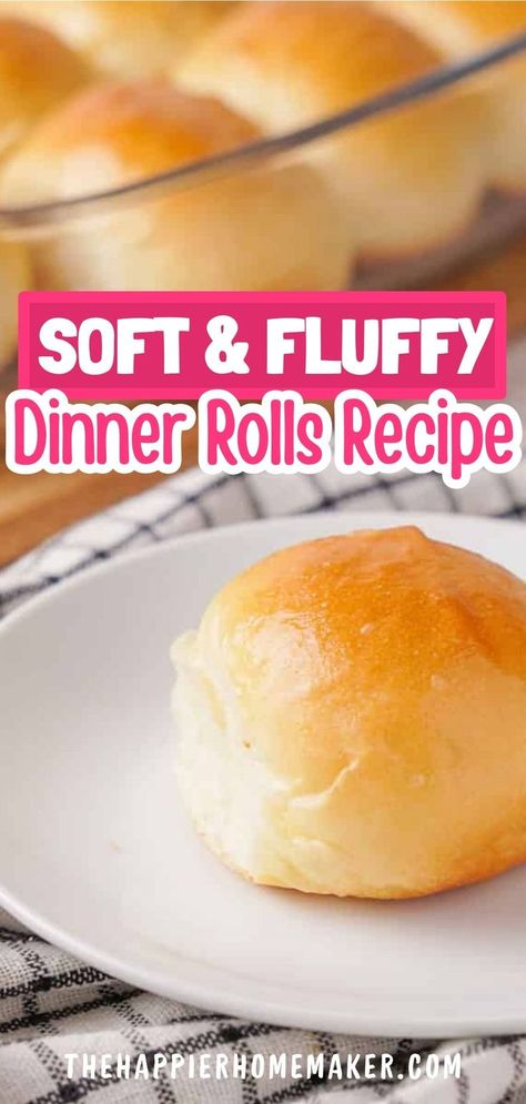 Soft dinner rolls are a delightful addition to any meal, and making them from scratch is easier than you think! With just 7 basic ingredients and a bit of patience, you can create these fluffy bread rolls that pair perfectly with dishes like pasta, soup, or roasted chicken. Try them alongside your favorite meals for a homemade touch that everyone will love! Diner Rolls Recipe Easy, Sweet Dinner Rolls Recipe Easy, Dinner Rolls Recipe Thanksgiving, 1hour Dinner Rolls, Yeast Roll Recipes Easy, Yeast Rolls Thanksgiving, Sunday Dinner Rolls, Butter Buns Recipe Dinner Rolls, Soft Dinner Rolls Easy