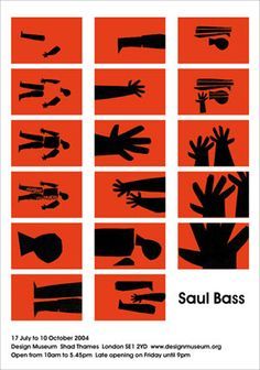 Saul Bass – the great graphic designer of the mid-20th century Saul Bass Posters, Posters Conception Graphique, Poster Graphic Design, Film Poster Design, Art Exhibition Posters, Plakat Design, Martin Scorsese, Stanley Kubrick, Alfred Hitchcock