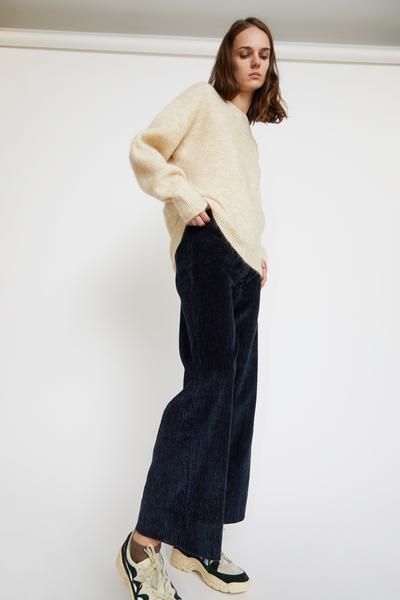 Navy Blue Trousers Outfit, Corduroy Trousers Outfit, Navy Blue Pants Outfit, Blue Trousers Outfit, Navy Pants Outfit, Cordoroy Pants, Navy Wide Leg Trousers, Blue Pants Outfit, Wide Leg Trousers Outfit