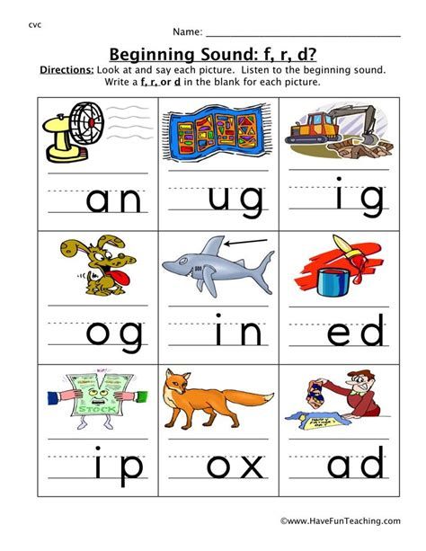 Spanish Beginning Sounds Practice Pages | Beginning Sounds Cvc Worksheets Free, Initial Sounds Worksheets, Middle Sounds Worksheet, Cvc Worksheets Kindergarten, Sounds Worksheet, Rhyming Worksheet, Writing Cvc Words, Learn Alphabet, Cvc Worksheets