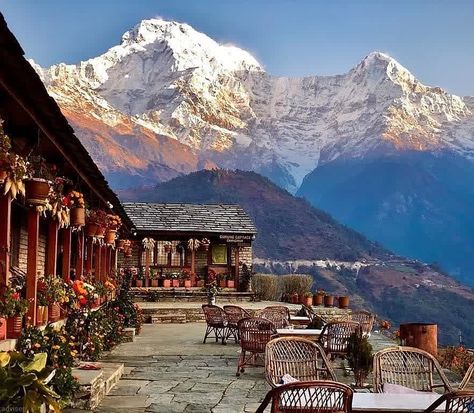 GURUNG VILLAGE 😍💛 Ghandruk Village with@prativaa_ . Ghandruk is a common place for treks in the Annapurna range of Nepal (i.e. specially for Annapurna Base camp trek), with various trails and accommodation possibilities.[citation needed] From Ghandruk there are views to the mountains of Annapurna including Machapuchare and Himchuli. It is the route to Annapurna Base Camp and Poon hill. Gurung people are common in this village. . Do you want to walk the trail with us? Write us. --------------- Ghandruk Village, Nepal Architecture, Annapurna Mountain, Namche Bazaar, Nepal Nature, Nepal Tourism, Welcome Drinks, Nepal Culture, Annapurna Base Camp