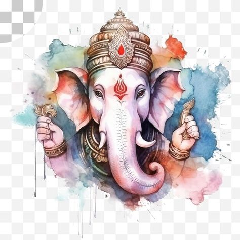 Hinduism Ganesha, Ganesh Chaturthi Png, Ganesha Png, Ganesh Png, Ganesh Chaturthi Festival, Png Background, Watercolor Png, Ganesh Chaturthi, Ganesha