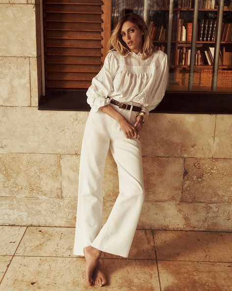 Zara Spring, Mode Zara, Zara Australia, Anja Rubik, Beige Outfit, Zara Fashion, Contrast Blouse, Fashion Editor, Elie Saab