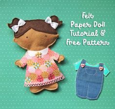 Doll Diy Crafts How To Make, Felt Paper Dolls, Vintage Rag Doll, Felt Doll Pattern, Felt Doll Patterns, Doll Making Patterns, Doll Patterns Free, Homemade Dolls, Christmas Child