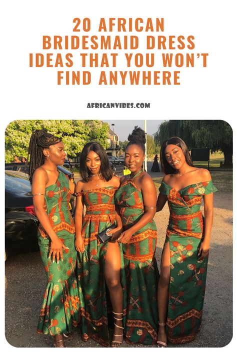 Check out these 20 bridesmaid dresses that will definitely inspire you to make that bold move. #AfricanPrint #AfricanFashion #AfricanWedding #Ankara #BridesmaidDress #KenteDress African American Wedding Party, White Sleeveless Outfit, Bridesmaid Dress Ideas, African American Wedding, African Bridesmaids, Printed Bridesmaid Dresses, African Vibes, Bridesmaid Poses, African Bridesmaid Dresses