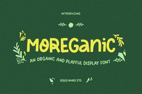 Get inspired by nature with the best organic fonts! These typefaces feature fluid and irregular shapes that mimic the natural world. Get creative! Organic Font, Food Font, Nature Font, Organic Branding, Hipster Fonts, Healthy Lifestyles, Hand Drawn Fonts, Organic Logo, Display Fonts