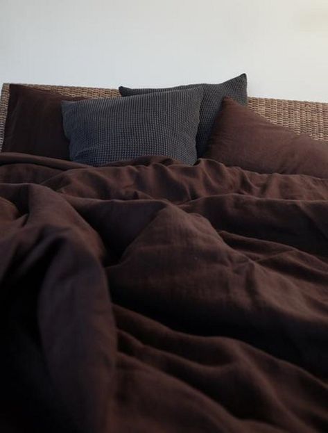 Chocolate Brown Bedding, Brown Duvet Covers, Brown Comforter, Unique Duvet Covers, Pure Linen Bedding, Boho Duvet, Brown Bed, Green Duvet, Green Duvet Covers