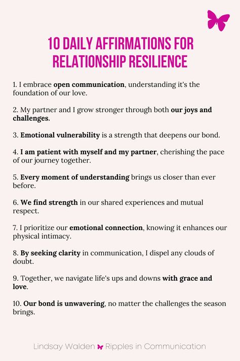 Boost your relationship's strength and understanding with these powerful daily affirmations. Designed for intimacy and connection, these words will uplift and inspire. Ready for a deeper bond? Click to embrace these affirmations for couples. Positive Affirmation For Relationship, Intentions For Relationships, Affirmation For Healthy Relationship, Daily Affirmations For Healthy Relationships, Daily Affirmations For Relationships, Good Relationship Affirmations, Daily Affirmations For Wives, Marriage Affirmations For Couples, Positive Couple Affirmations