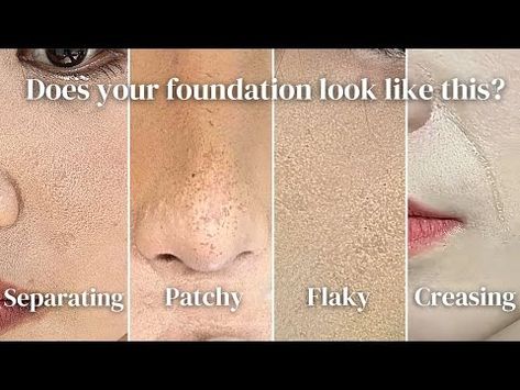 (10) Reasons Why Your Foundation is SEPARATING, FLAKY, PATCHY or CREASING | How to Avoid and Fix Them - YouTube Patchy Foundation, Flaky Makeup, Cakey Makeup, Full Face Of Makeup, Fix Makeup, Foundation Routine, Apply Foundation, Caking It Up, How To Apply Foundation