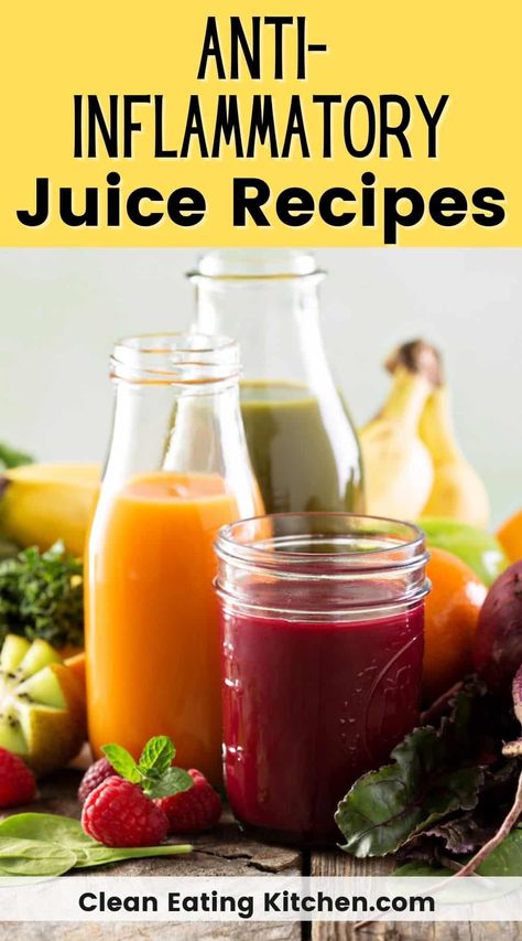 Inflammation Juice, Natural Juice Recipes, Cold Pressed Juice Recipes, Anti Inflamatory Diet, Best Juicing Recipes, Vegetable Juice Recipes, Fresh Juice Recipes, Diy Juice, Healthy Juicer Recipes