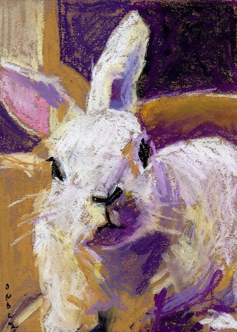 Dry Chalk Drawing, Art In Pastel Colors, Bunny Oil Pastel, Draw With Pastel Colors, Oil Pastel Animal Art, Chalk Art Paper, Painting With Pastel Colors, Chalk Pastel Drawing Ideas, Oil Pastel Animal Drawings