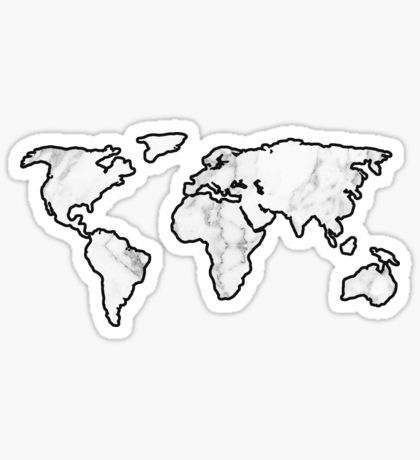 World Map Sticker Black Stickers Aesthetic, Sampul Notebook, World Map Sticker, Map Sticker, Stickers Cool, Preppy Stickers, Desain Editorial, Black And White Stickers, Cute Laptop Stickers