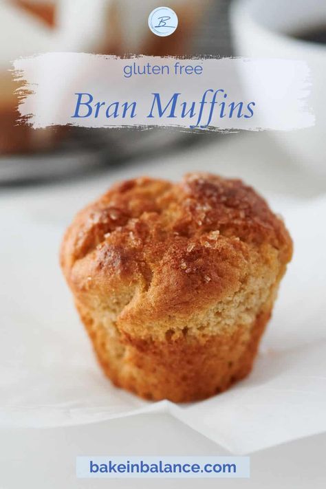 Gluten-free bran muffins recipe. These muffins have the classic taste of traditional bran muffins, but none of the gluten.  Dairy free option. | Recipe at bakeinbalance.com | #glutenfreemuffins #glutenfreebreakfast Bran Muffin Recipe With Buttermilk, Gluten Free Bran Muffins, Healthy Breakfast Gluten Free, Oat Bran Muffin Recipe, Oat Bran Recipes, Apple Bran Muffins, Bran Muffins Healthy, Oat Bran Muffins, Gluten Free Banana Muffins