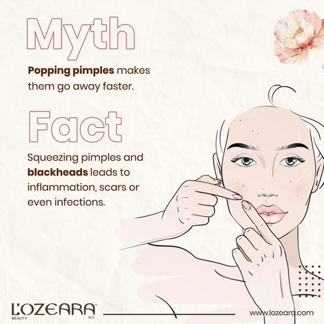 Facts About Skin Care, Beauty Myths And Facts, Myth And Fact Skincare, Skincare Myths And Facts, Skincare Facts Tips, Makeup Facts, Under The Skin Pimples, Inflammation Skin, Skin Care Myths