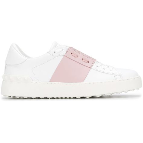 Valentino Open Leather Sneakers ($685) ❤ liked on Polyvore featuring shoes, sneakers, pink, round toe sneakers, summer sneakers, pink shoes, rubber sole sneakers and leather trainers Rose Sneakers, Valentino Pink, Valentino Sneakers, Round Toe Sneakers, Striped Sneakers, Rose Shoes, Embellished Shoes, Summer Sneakers, Sole Sneakers