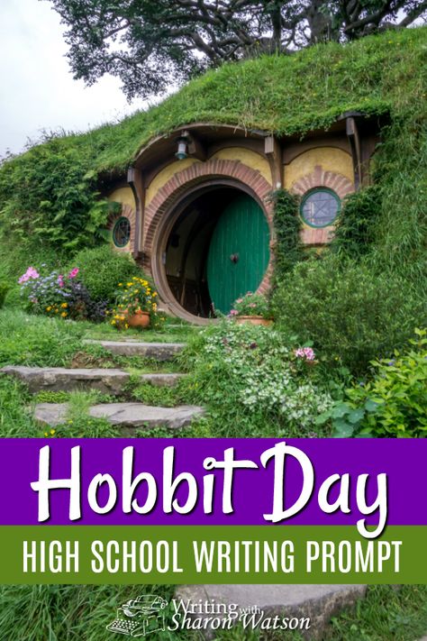 September 22 is Hobbit Day! Let's celebrate by writing a character into a portion of the hero's journey, just as Bilbo refused his call to adventure from Gandalf. #homeschool #writingprompts #homeschoolwriting #hobbitday #thehobbit #LOTR Writing A Character, Hobbit Day, Biblical Homeschooling, Homeschool Transcripts, The Hero's Journey, High School Credits, High School Project, High School Writing, Homeschool Writing