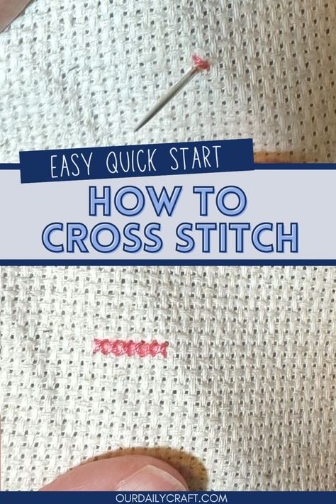 how to cross stitch Cross Stitch Types Of Stitches, Beginning Cross Stitch, How To Do Cross Stitch, Cross Stitch Basics, Cross Stitch How To, How To Cross Stitch On Clothes, Cross Stiching Ideas Unique, How To Cross Stitch For Beginners, How To Cross Stitch