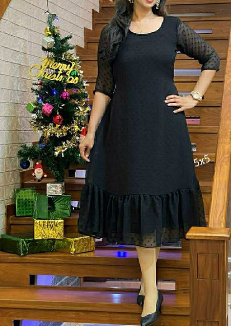 Black Frocks For Women Party, Black Frocks For Women, Party Wear Dresses Western Short, Black Frocks, Frocks For Women Party, Party Wear Dresses Western, Western Kurti, Frocks For Women, Black Frock