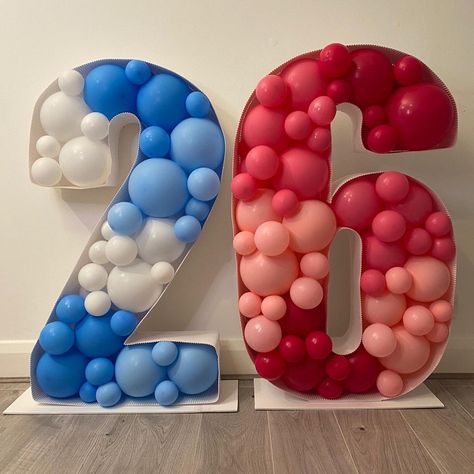 Mosaic Balloon Numbers, Number Mosaic, Mosaic Balloon, Balloon Mosaic, Balloon Numbers, Power Ranger Birthday, Balloon Frame, Balloon Party, Anniversary Decorations