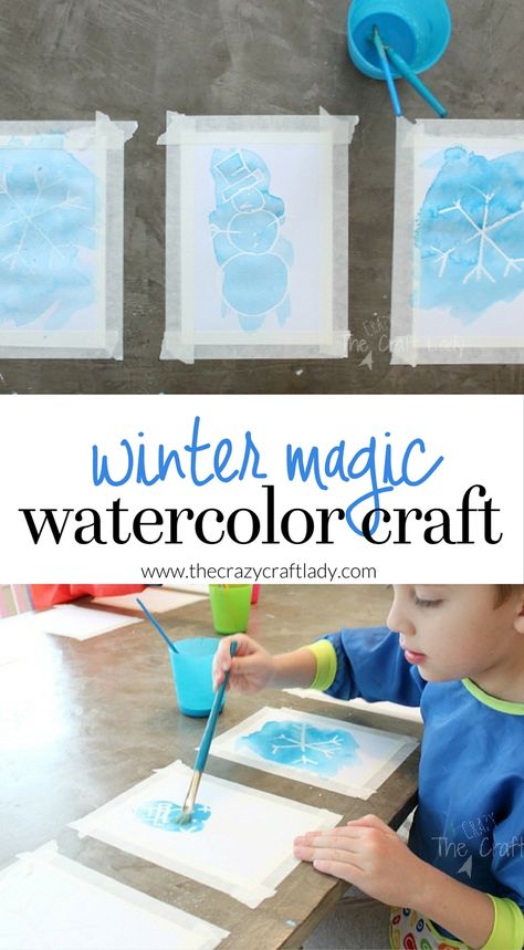 Magic Watercolor, Winter Activities For Toddlers, Decoration Creche, Winter Crafts Preschool, January Activities, Winter Activities Preschool, January Crafts, Snow Activities, Winter Activities For Kids