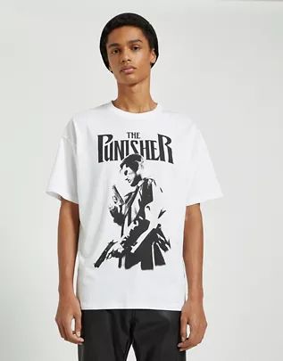 Men's T-shirts & Tanks | Shop T-shirts for Men | ASOS Punisher T Shirt, The Punisher, Vest Designs, Oversized Style, Bear T Shirt, T Shirt And Jeans, Pull & Bear, T Shirt Vest, Casual Look