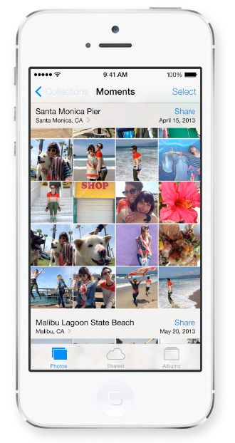 iOS 7 Brings Overhauled Photos App With Filters, Sorting, and Sharing ios 7 photos screen 2 Ios 7 Design, Apple Launch, Apple Photo, Ios Ui, Ux Mobile, Ios 8, Ios Design, Ios 7, New Ios