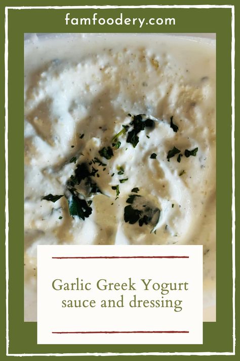 This garlic greek yogurt sauce recipe can be prepared in 5 minutes or less, and used as a dipping sauce or to top off any meal. Greek Yogurt Dipping Sauce, Yogurt Sauce Recipe, Savory Jam, Greek Yogurt Sauce, Garlic Dip, Yogurt Sauce, Reduce Food Waste, Garlic Sauce, Be Prepared