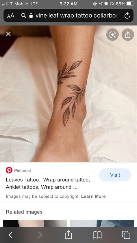 Inside Ankle Tattoos, Vine Foot Tattoos, Tattoo Bein Frau, Wrap Around Ankle Tattoos, Ankle Foot Tattoo, Tattoo On Ankle, Blatt Tattoos, Tattoos Ankle, Wrap Around Tattoo