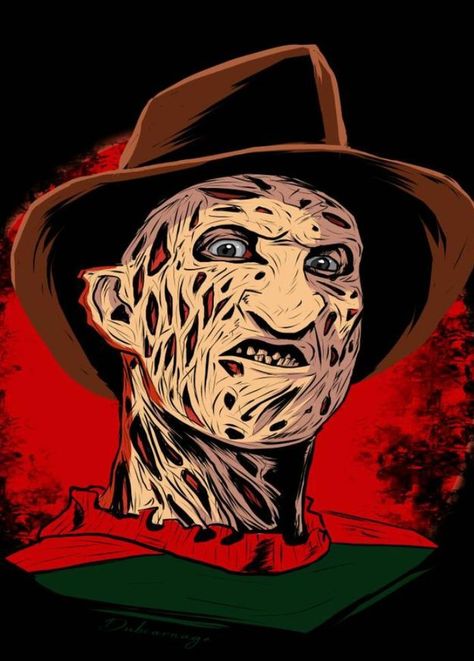 Freddie Kruger Drawing, Scary Movie Pumpkin Painting, Horror Movie Characters Drawing, Freddy Krueger Painting, Freddy Krueger Face, Freddy Krueger Drawing, Freddy Krueger Art, Tufting Rugs, Evil Skull Tattoo