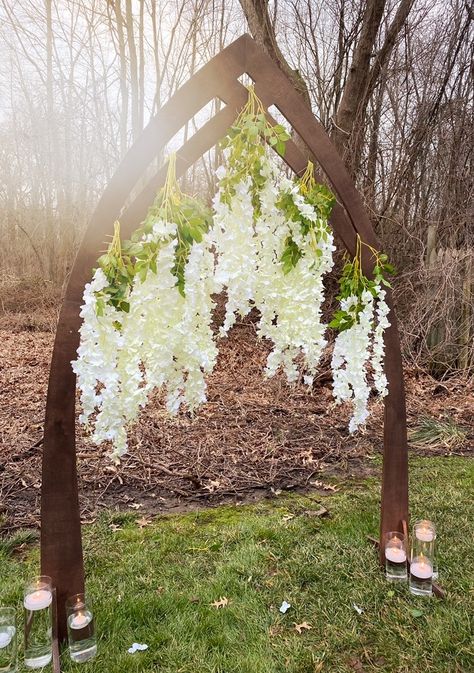 Gothic Wedding Archway, Celtic Wedding Arch, Celtic Wedding Ideas Decor, Ethereal Wedding Arch, Cathedral Wedding Arch, Witchy Wedding Arch, Wedding Arch Unique, Wisteria Wedding Arch, Wisteria Arch