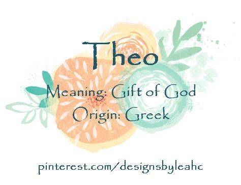 Baby Boy Name: Theo. Meaning: Gift of God. Origin: Greek. Short form of Theodore. Trevor Name Meaning, Theo Baby Name, Theo Name, Baby Boy Names Strong, Oc Names, Meaningful Baby Names, Children Names, Baby Boy Name, Unusual Baby Names