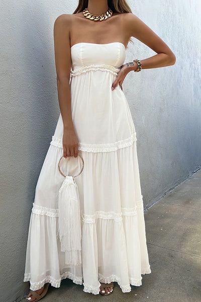 White maxi skirt