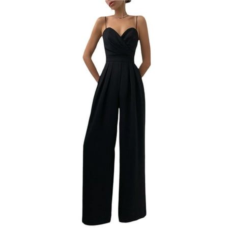 1980s Trends, Fitted Romper, Jumpsuit Chic, Backless Jumpsuit, Retro Mode, 1980s Fashion, Long Jumpsuits, Sleeveless Jumpsuits, Wide Leg Jumpsuit