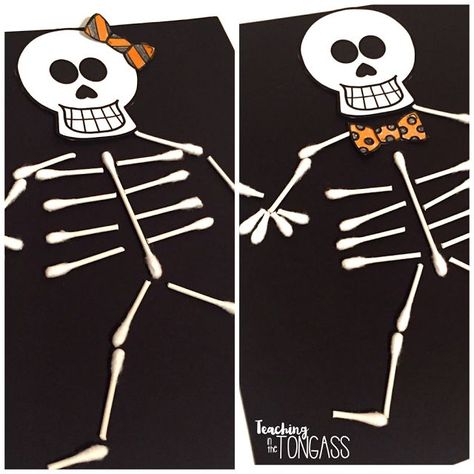 Halloween Writing Activities, Veselý Halloween, Skeleton Craft, Halloween Tips, Classroom Halloween, Halloween Class Party, Halloween Kindergarten, Halloween Writing, Halloween Fest