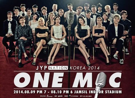 JYP Nation are one glamorous family in 2nd poster and invitation video for their concert 'ONE MIC' Jyp Artists, Freedom Writers, Wonder Girls Members, Jyp Nation, Jyp Entertainment, Model Casting, Invitation Video, Family Poster, How To Look Handsome