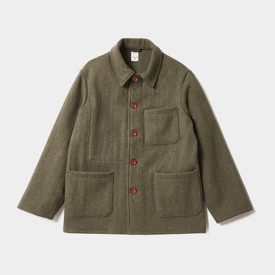 Workwear - Wood & Meadow Wool Work, Work Jacket, Work Jackets, Khaki Green, Wool Jacket, Made In France, Military Jacket, The Original, Work Wear