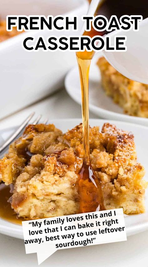 This French toast casserole is perfect for breakfast or brunch. It makes the best make-ahead dish for the holidays and so easy to make! Easy French Toast Casserole, French Toast Casserole Recipe, French Toast Bake Overnight, Easy French Toast, French Toast Casserole Easy, French Toast Bake Recipe, French Toast Casserole Overnight, French Toast Casserole Recipes, Overnight French Toast