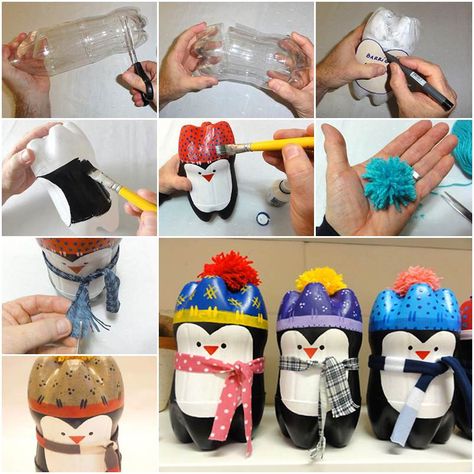 How to DIY Cute Penguin from Plastic Bottle | www.FabArtDIY.com #DIY #tutorial,#plasticbottle #Christmasideas #crafts LIKE Us on Facebook ==> https://www.facebook.com/FabArtDIY Soda Bottle Crafts, Penguin Christmas Ornaments, Penguin Crafts, Reuse Plastic Bottles, Penguin Craft, Plastic Bottle Art, Diy Plastic Bottle, Plastic Bottle Crafts, Plastic Crafts