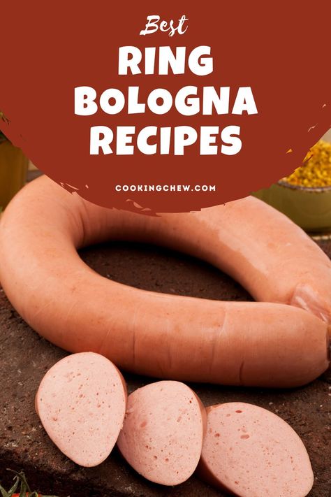 Recipes Using Ring Bologna, What To Make With Ring Bologna, Ring Bologna Sheet Pan Dinner, Ring Bologna Recipes Crock Pot, Bologna Ring Recipes, Ring Bolonga Recipes, How To Cook Ring Bologna, Fried Bologna Casserole, Homemade Bologna Recipes