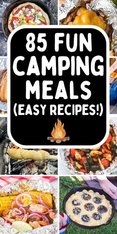 make ahead camping food Easy Food For Camping, Summer Camping Meals, Camper Meals, Easy Camping Dinners, Campfire Cooking Recipes, Make Ahead Recipes, Vegetarian Camping, Campfire Dinners, Camp Recipes