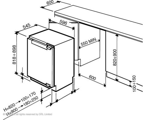 Kitchen Cabinets Drawing, Fridge Dimensions, Kitchen Cabinet Plans, Handleless Cabinets, Dishwasher Dimensions, Refrigerator Dimensions, Interior Design Living Room Modern, Undercounter Refrigerator, Kitchen Layout Plans