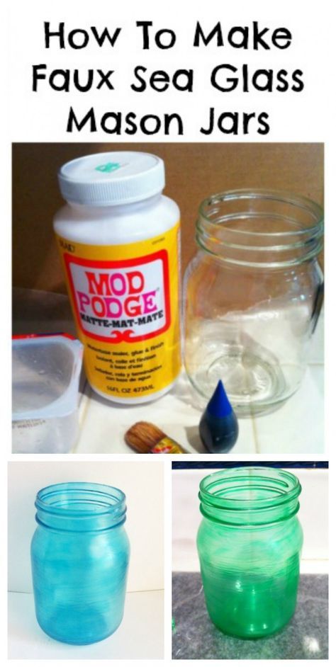 Sea Glass Diy, Diy Staining, Mason Jar Projects, Hemma Diy, Deco Nature, Diy Jar Crafts, Wine Bottle Diy Crafts, Mason Jar Crafts Diy, Wine Bottle Diy