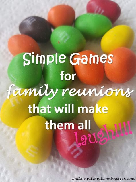 Family Reunion Activities, Reunion Games, Family Reunion Games, Family Reunion Planning, Games For Family, Minute To Win It Games, Family Party Games, Family Get Together, Family Fun Games