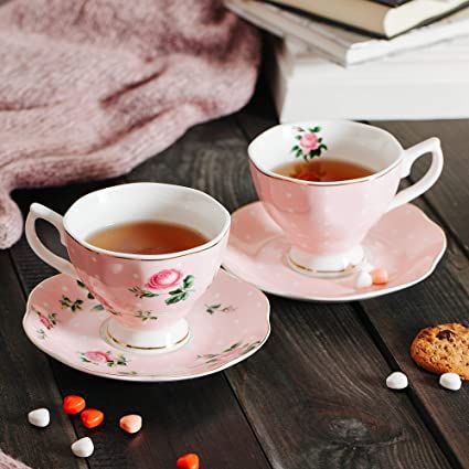 Amazon.com: BTaT- Floral Tea Cups and Saucers, Set of 8 (8 oz) Multi-color with Gold Trim and Gift Box, Coffee Cups, Floral Tea Cup Set, British Tea Cups, Porcelain Tea Set, Tea Sets for Women, Latte Cups : Home & Kitchen Floral Tea Cup, Colored Cups, English Tea Cups, British Tea, Royal Tea, Tea Cups And Saucers, Sugar Bowls And Creamers, Porcelain Tea Set, China Tea Sets