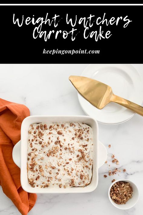 Carrot Cake – Keeping On Point Weight Watchers Carrot Cake Recipe, Weight Watchers Cake, Weight Watchers Food Points, Keeping On Point, Healthy Carrot Cakes, Weight Watchers Recipes Desserts, Sugar Free Cake, Sugar Free Maple Syrup, Ww Points