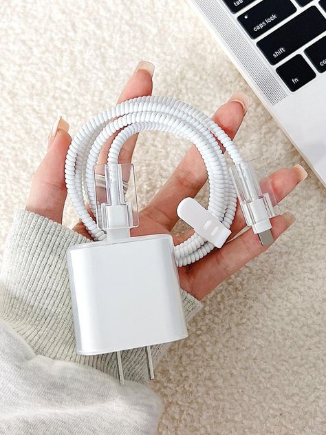 Charger Protector, Cable Iphone, Cord Protector, White Charger, Apple Charger, Perfect Gift For Boyfriend, Cable Protector, Cord Cover, Cable Storage