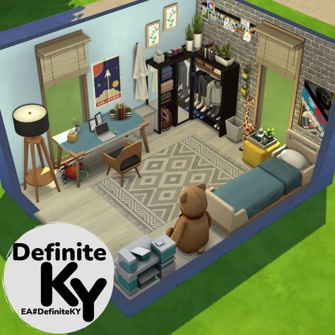 Basegame Bedroom Sims 4, Sims Hallway, Sims 4 Basegame Rooms, Sims 4 Basegame Bedroom, Sims 4 Hallway Ideas, Basegame House Sims 4, Sims 3 Rooms, Sims 2 House, Sims 4 Houses Layout